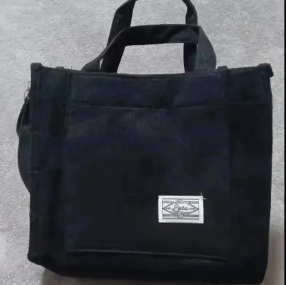 COPY - Corduroy crossbody tote bags. Brown handheld straps or cross body cuite … - Picture 2 of 4